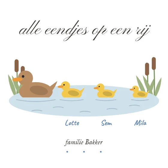 Eendjes op een rij