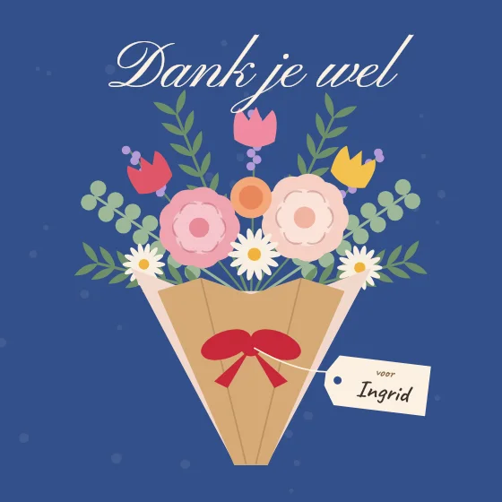 Bos bloemen bedankt