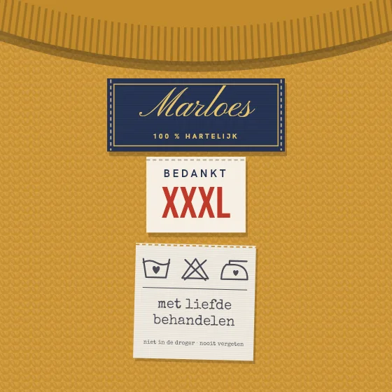 Bedankt in maat XXXL