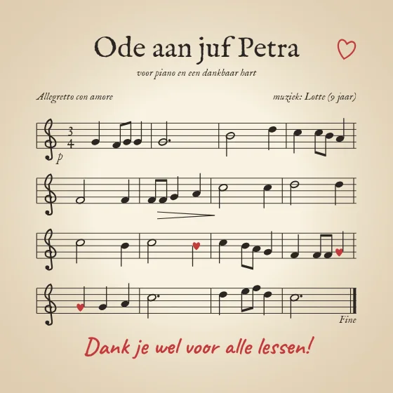 Ode aan de muziekjuf