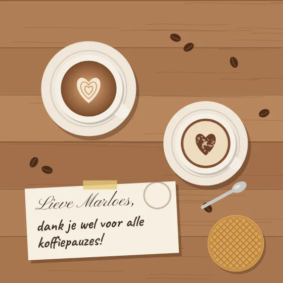 Koffie met de collega