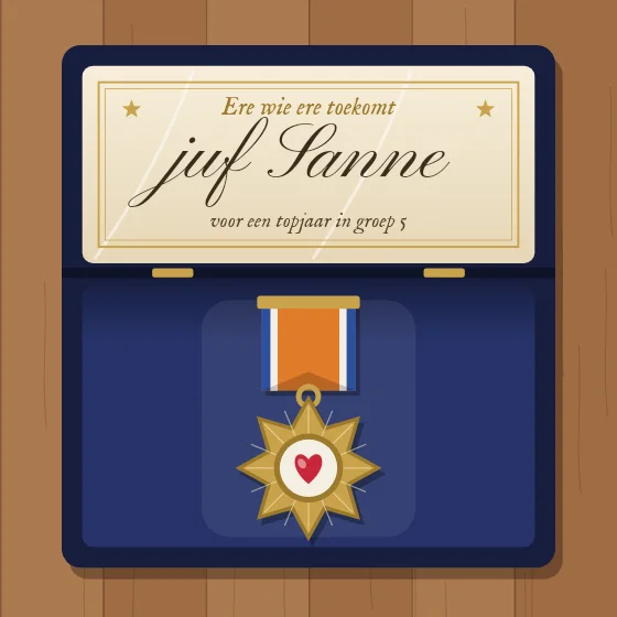Een lintje voor de juf