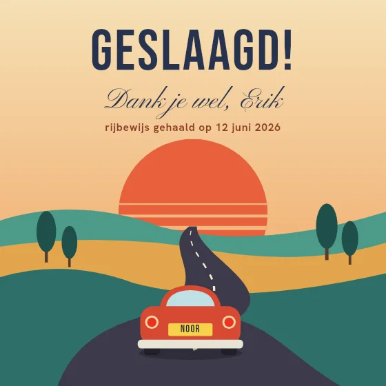 Geslaagd voor je rijbewijs