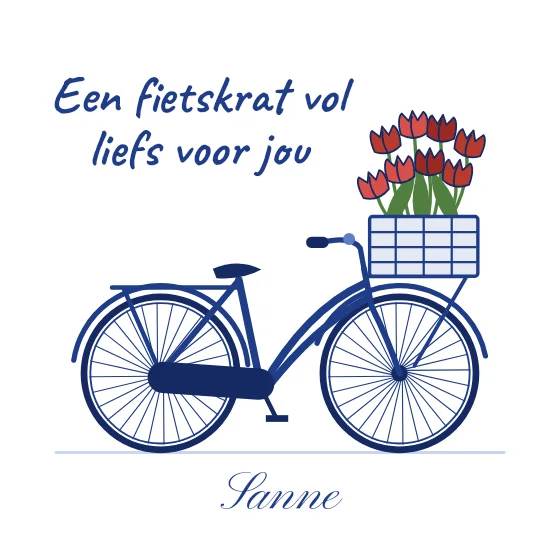 Fiets vol tulpen