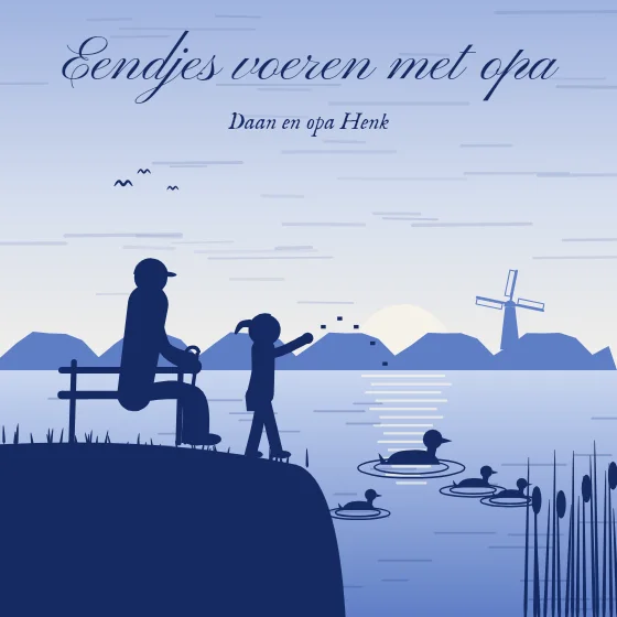 Eendjes voeren met opa