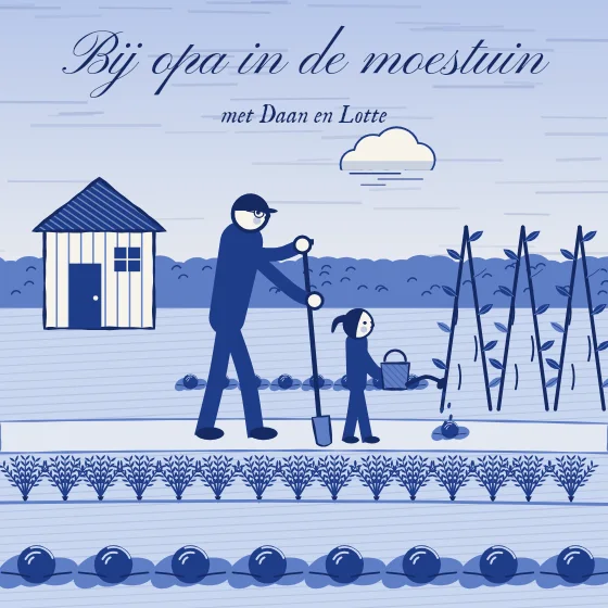 Bij opa in de moestuin