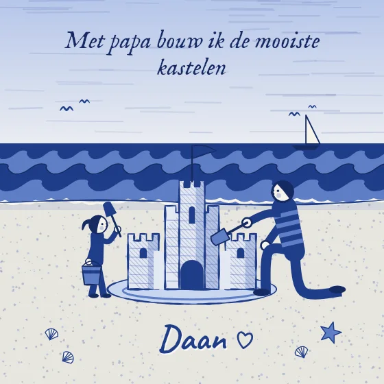 Zandkastelen met papa