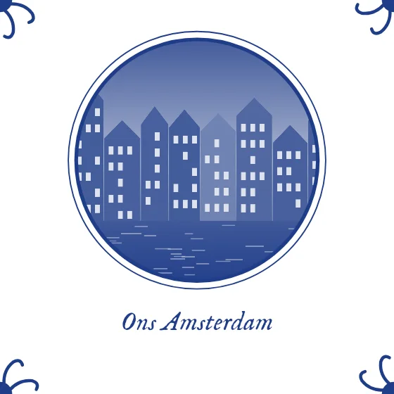 Foto in Delfts blauw