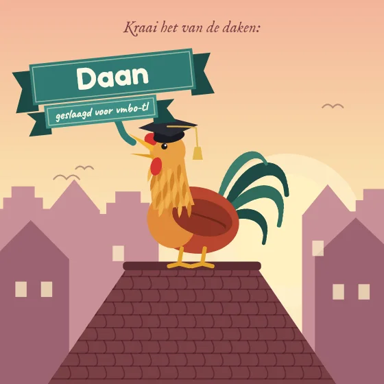 Kraai het van de daken