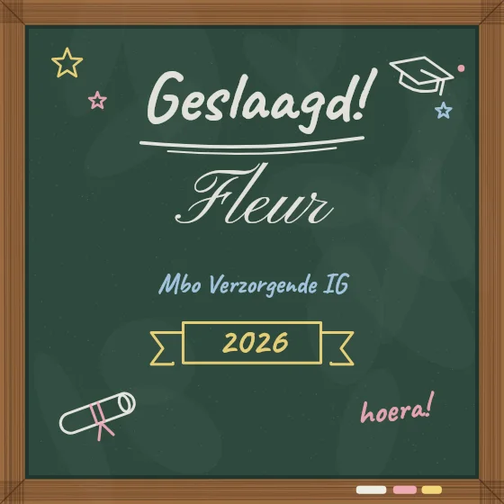 Krijtbord geslaagd