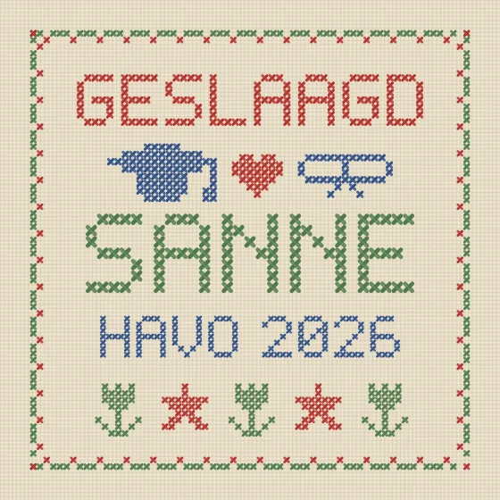 Merklap geslaagd