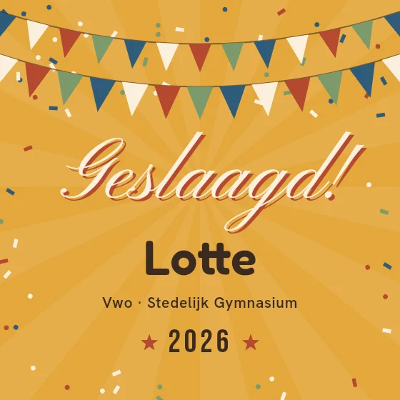 Geslaagd-poster