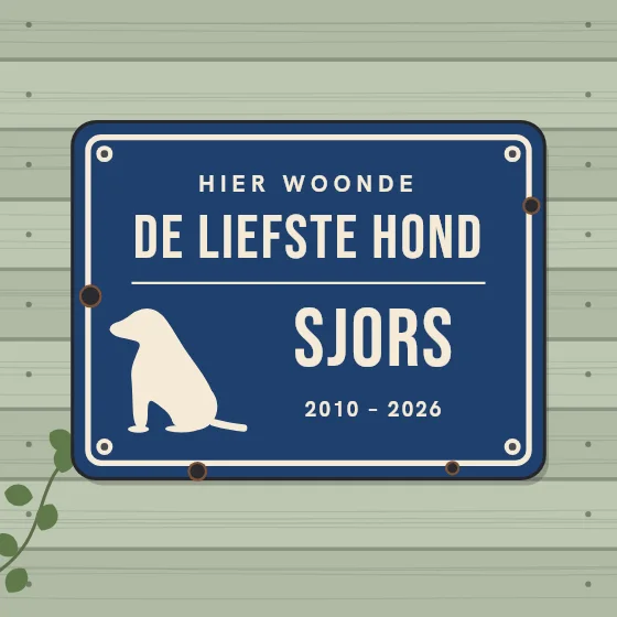 Hier woonde de liefste hond