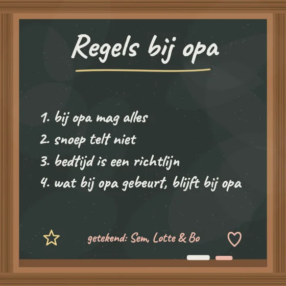 Regels bij opa