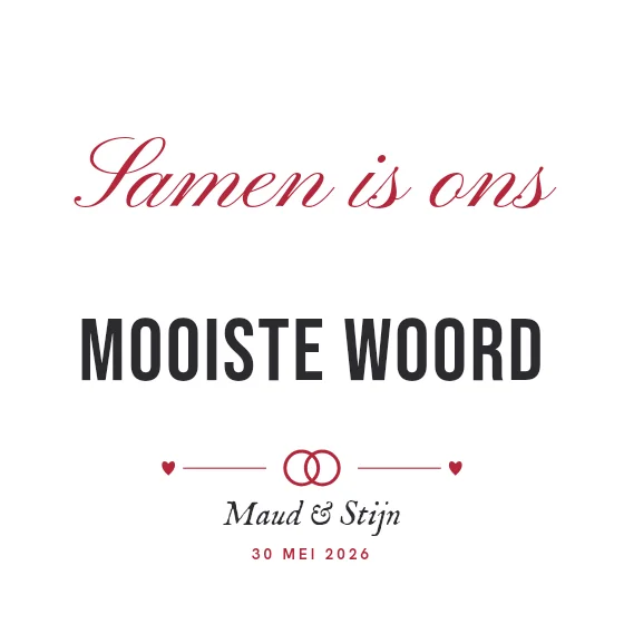 Samen is ons mooiste woord