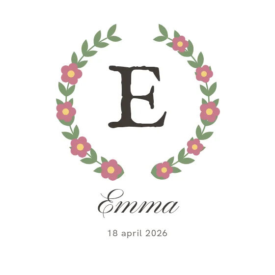 Letter in bloemen