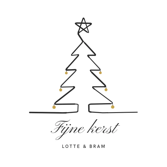 Kerstboom in één lijn