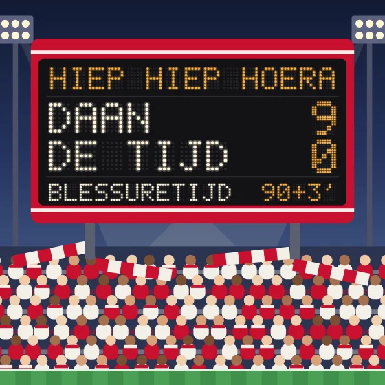 Jarig op het scorebord
