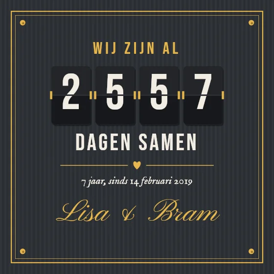 Zoveel dagen samen