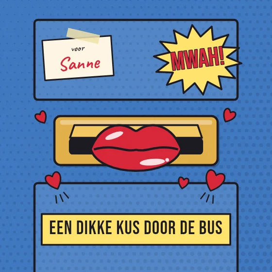 Een kus door de brievenbus