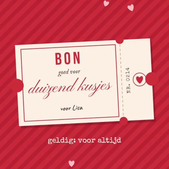 Bon voor kusjes