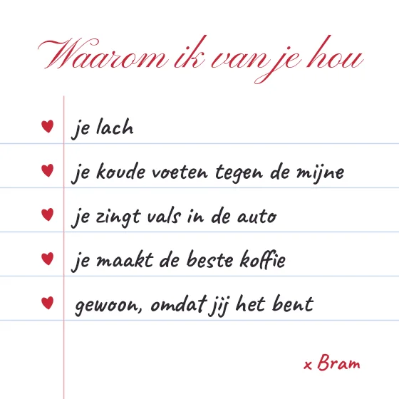 Waarom ik van je hou