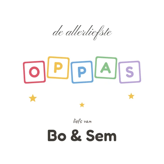 Liefste oppas
