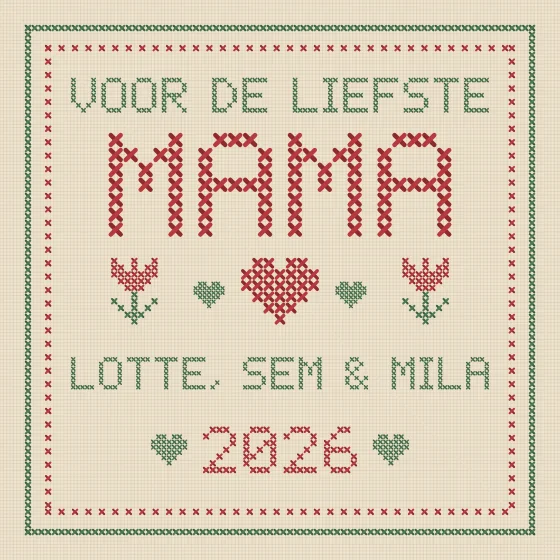 Merklap voor mama