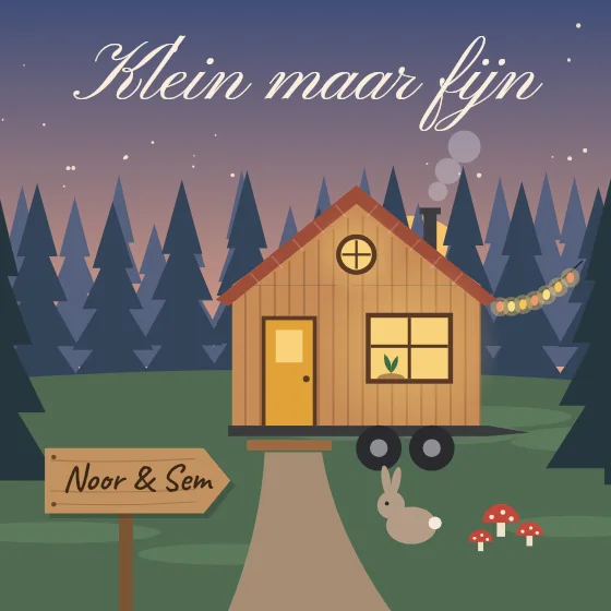 Tiny house in het bos
