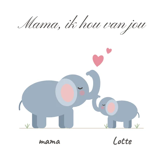Olifant en kleintje