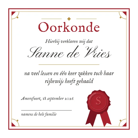 Oorkonde met lakzegel
