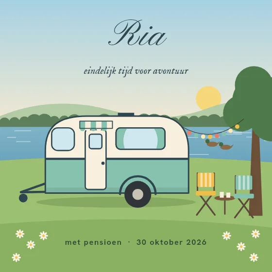 Caravan aan het meer