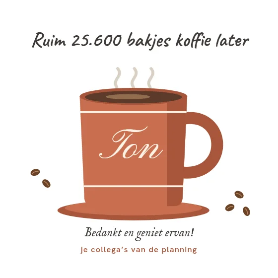Bakjes koffie later