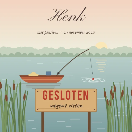 Gesloten wegens vissen