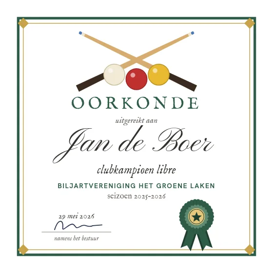 Biljartoorkonde