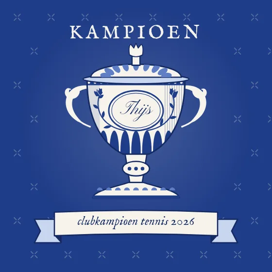 Pronkbokaal voor de kampioen