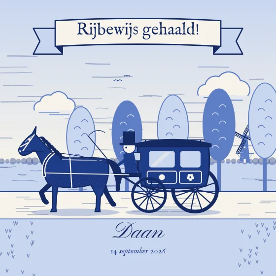 Rijbewijs met koets