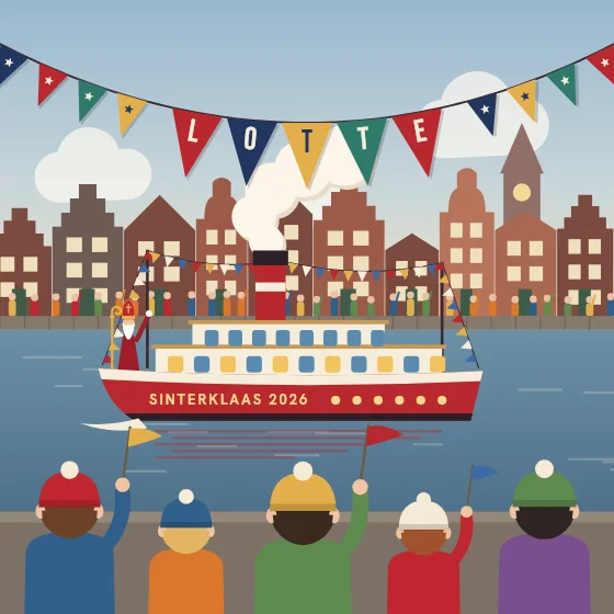 Vlaggetjes in de haven