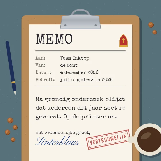 Memo van de Sint