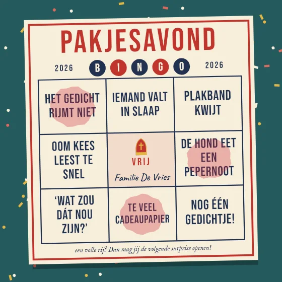 Pakjesavond-bingo