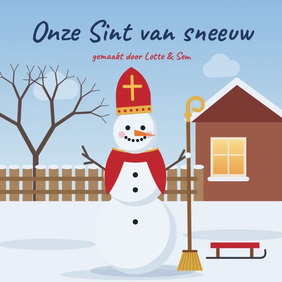Sneeuwpop met mijter
