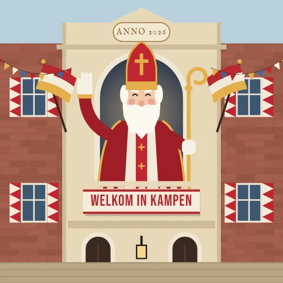 Sint op het bordes