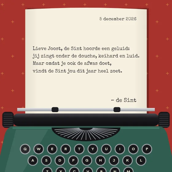 Gedicht uit de typemachine