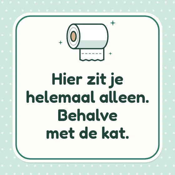 Tegeltje "Hier zit je helemaal alleen"