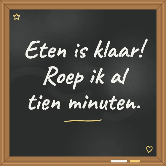 Tegeltje "Eten is klaar!"