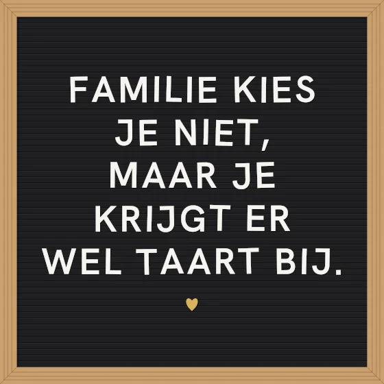 Tegeltje "Familie kies je niet"