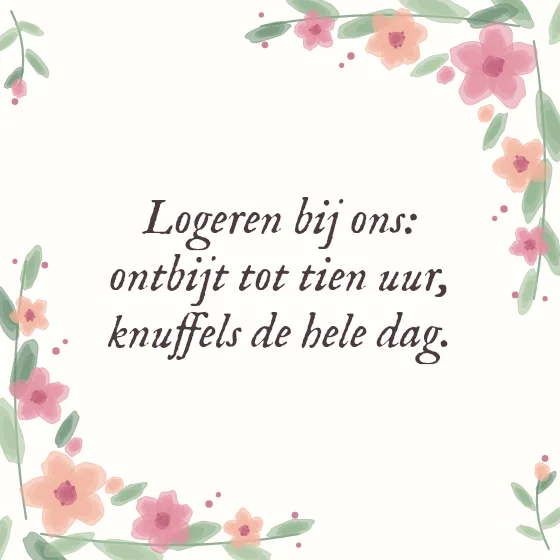 Tegeltje "Logeren bij ons"