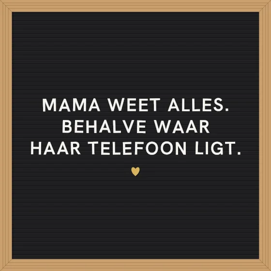 Tegeltje "Mama weet alles"
