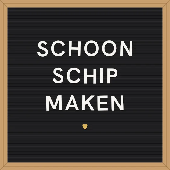 Tegeltje "Schoon schip maken"