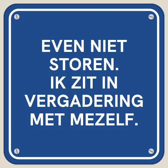 Tegeltje "Even niet storen"